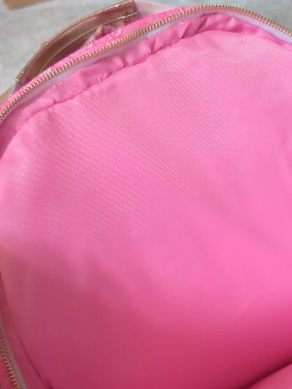 Lilly Pulitzer Palm Beach Playground Tropical Print Backpack with Gold
